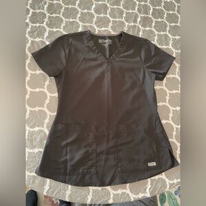 Grey’s Anatomy By Barco Women’s Scrub Top Size S With Pockets Grey Slate